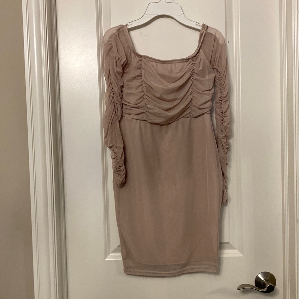 Pretty Little Thing Beige Dress